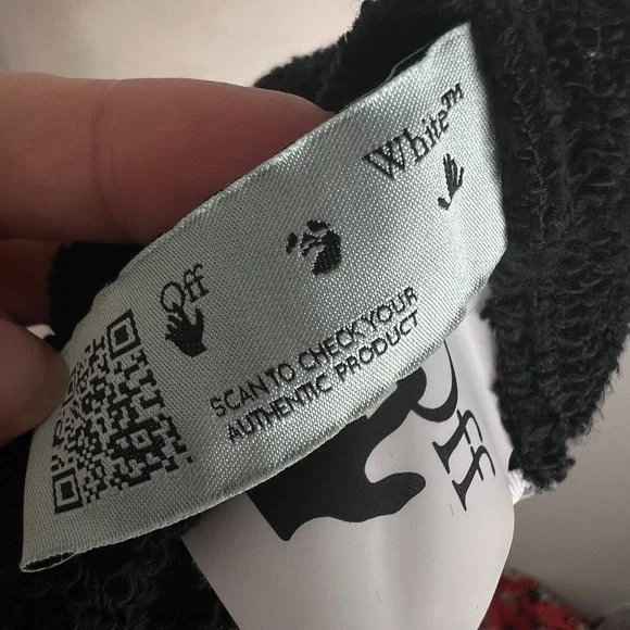 Off White Flock Arrow Black Crew Neck Sweater Sweatshirt S - Picture 9 of 12